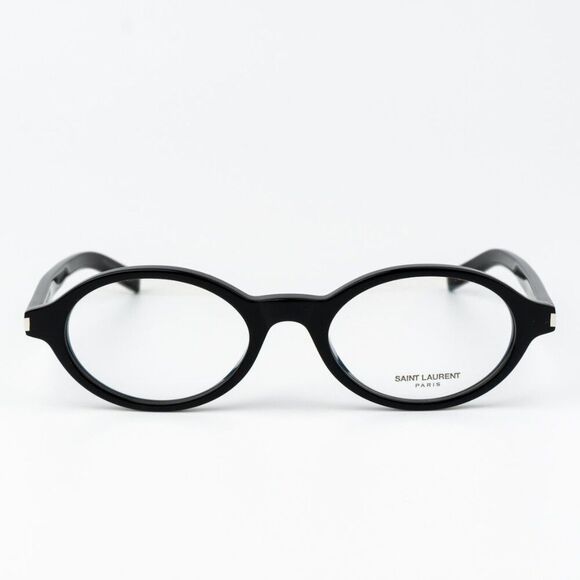NEW Saint Laurent SL751 JEANNE OPT 001 Black Oval Women Eyeglasses - Picture 7 of 13